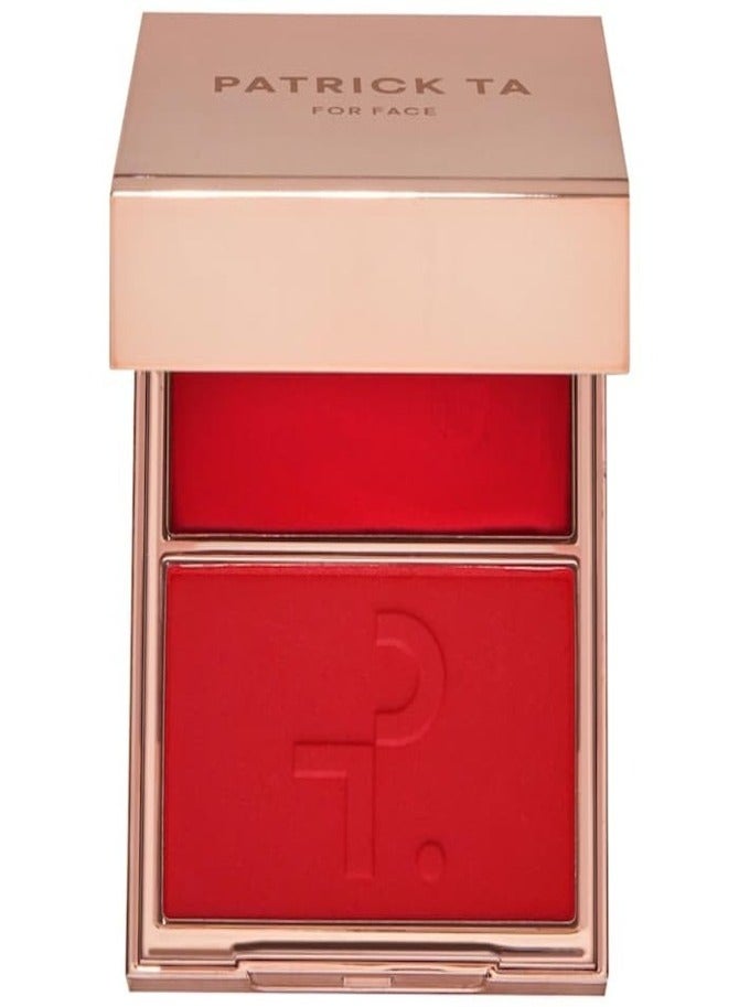 Patrick Ta  Major Headlines Double-Take Crème & Powder Blush Duo 10g She Left Me On Red - Image 1